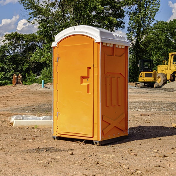 can i customize the exterior of the porta potties with my event logo or branding in Conde